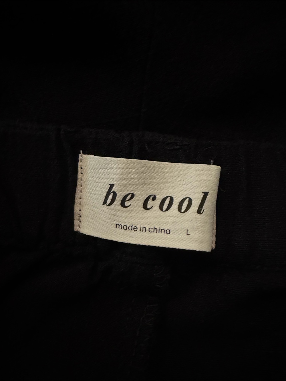 Be Cool Linen Shorts Size Large Black Side Pockets Flowy Comfortable Lightweight - Picture 9 of 10